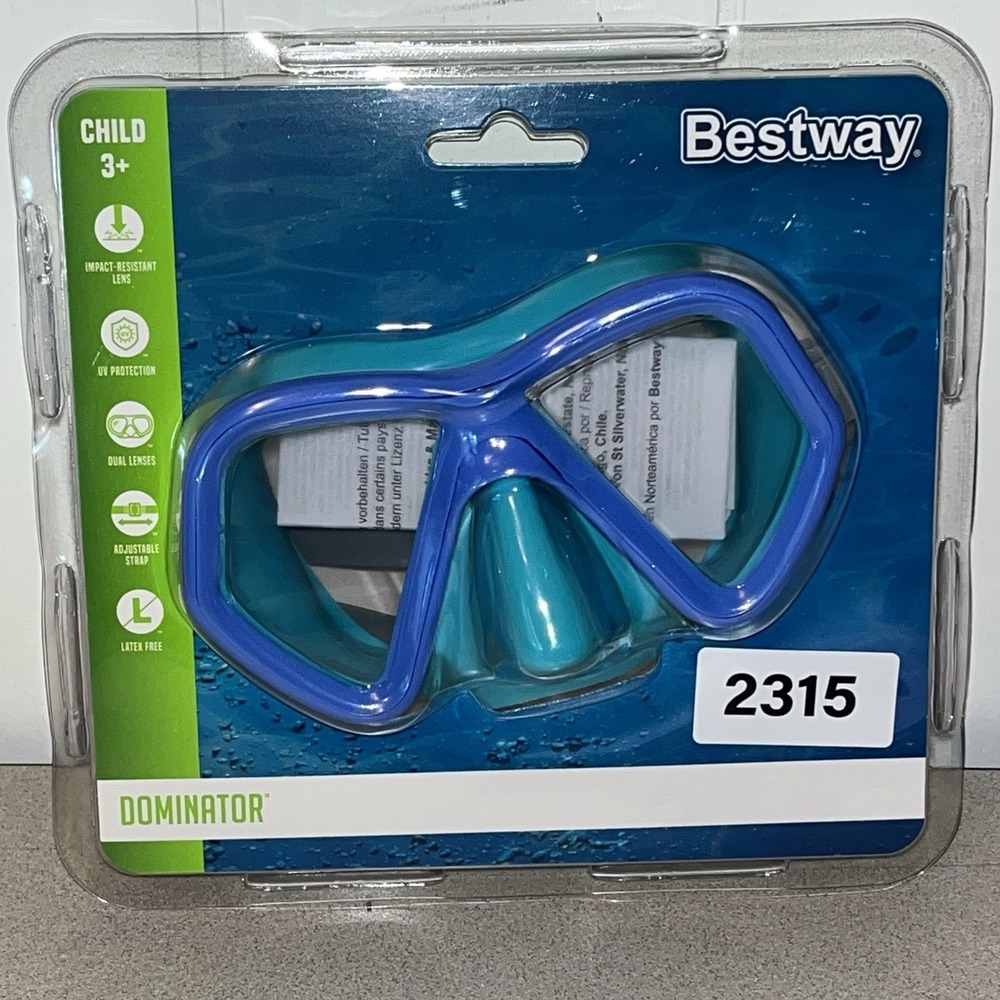 Bestway Dominator Swim Mask Child 3+ Blue/Teal NEW
